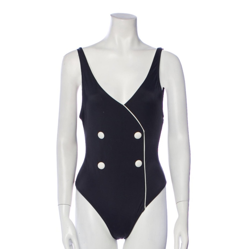 Solid & Striped One Piece Swimsuit